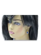 Joyería vintage Pendientes Zafiro Oro amarillo de 14 quilates vec023y